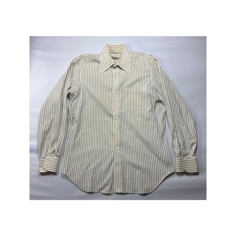 Hamilton Shirt Co. Nov‎ '99 Men's Long Sleeve Yellow Striped Dress Shirt - XL